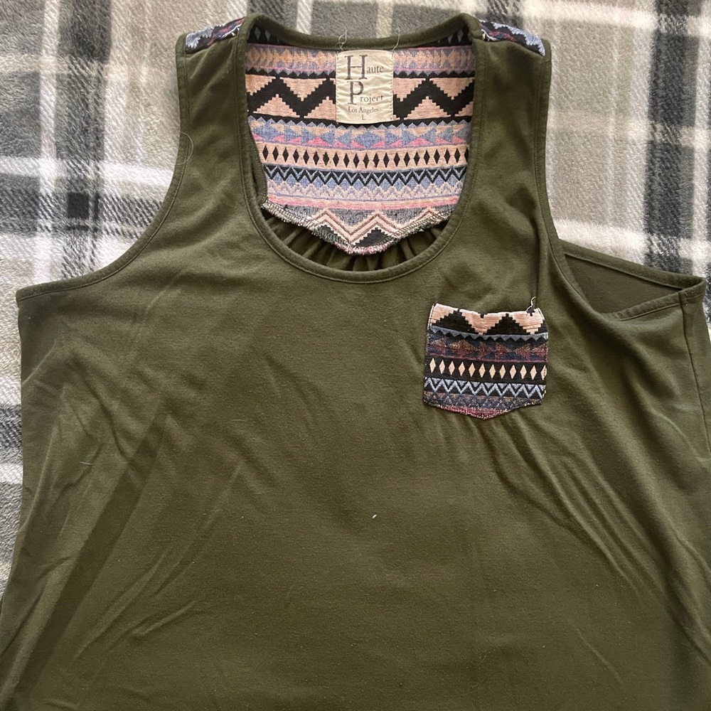 Green Tribal Tank Top